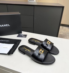 MULES NAVY BLUE SHINY CALFSKIN