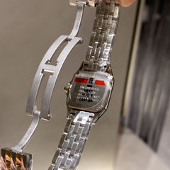 PANTHERE 22MM QUARTZ GOLD STEEL DIAMOND BEZEL