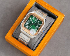 SANTOS 40MM TWO-TONE GREEN DIAL LIMITED EDITION