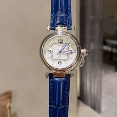 PASHA DE CARTIER 35MM QUARTZ STEEL WHITE DIAL