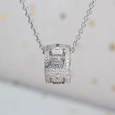 PARENTESI NECKLACE SILVER DIAMOND
