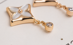 COLOR STAR EARRINGS PINK GOLD