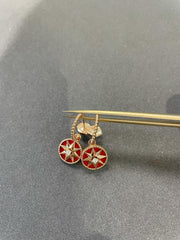 LUCKY STAR GOLD CARNELIAN EARRINGS