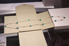 CLOVER 20 MOTIFS MALACHITE DIAMOND GOLD