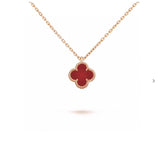 CLOVER MINI PINK GOLD NECKLACE