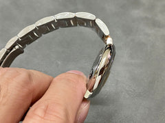 BALLON BLEU 33MM PINK GOLD STEEL