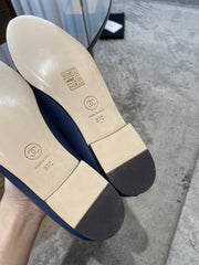 BALLET FLATS DARK BLUE BLACK LAMBSKIN