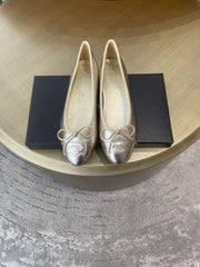 BALLET FLATS LIGHT GOLD LAMBSKIN