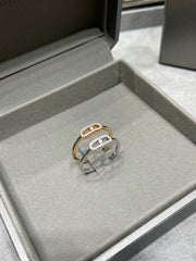 MOVE UNO PINK GOLD DIAMOND PAVED RING