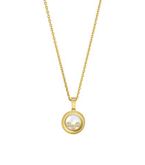 HAPPY PEDANT GOLD 3 DIAMOND NECKLACE
