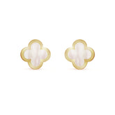 PURE CLOVER MOP PINK GOLD EARRINGS