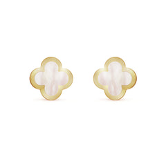PURE CLOVER MOP PINK GOLD EARRINGS