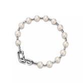 PEARL 7-8MM SILVER BRACELET