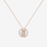 CHANCE INFINIE LUCKY MEDALS PINK GOLD NECKLACE