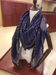 LV SCARF 140 CM IN WOOL MIX SILK 693008
