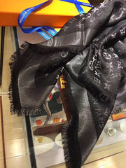 LV SCARF 140 CM IN WOOL MIX SILK 693003