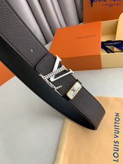 LV 25S BELT 38 MM IN DARK BROWN CALFSKIN 593213