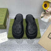 GG PLATFORM PERFORATED G 55 SANDAL BLACK IP FOAM