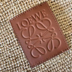 LOEWE 25S SLIT TOTE BAG 30 IN NATURAL CANVAS SHOULDER STRAP