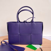 SMALL ARCO TOTE 30 IN EAST BAY PURPLE LAMBSKIN