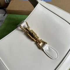 GG JACKIE SMALL 28 SHOULDER BAG IN WHITE CALFSKIN