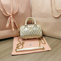 TOO PRETTY 17 HANDBAG GOLDEN LAMBSKIN