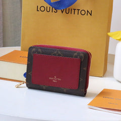 LV 25S LOU WALLET 11 IN FUCHSIA PINK MONOGRAM COATED CALFSKIN