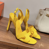 HOLY 105 SANDAL IN BRIGHT YELLOW GRAINED CALFSKIN