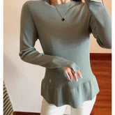 LV 25S CREW NECK RUFFLE PULLOVER 0083