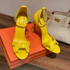PREMIERE 115 SANDAL IN BRIGHT YELLOW CALFSKIN