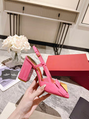 ONE STUD BRIGHT PINK PATENT LEATHER LACE-UP HIGH HEELS 85 MM