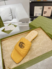 GG EXCLUSIVE SLIDE SANDAL AMBER CALFSKIN