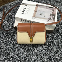 CLASSIC MINI 18 WHITE BROWN CALFSKIN