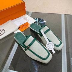 GROUPIE MULE OCEAN MIX SILVER LAMBSKIN