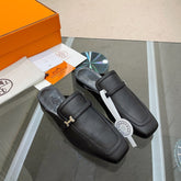 GROUPIE MULE BLACK LAMBSKIN