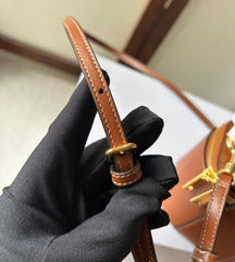 MINI VANITY CASE CUIR TRIOMPHE 9 IN BRONZE BROWN SMOOTH CALFSKIN