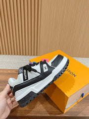 LV Trainer Maxi Sneaker White Mix Black Calfskin