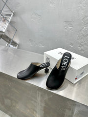 LW TOY MULE 55 BLACK CALFSKIN