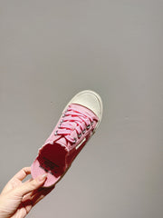 BALENCIAGA 25S SPORT CLOGS IN PINK CANVAS