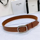 CL LARGE 35 MM BELT IN BRONZE BROWN CALFSKIN LIGHT GOLD HARDWARE
