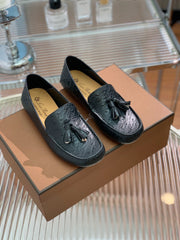 LP SPECIAL DOT SOLE WALK LOAFERS BLACK LAMBSKIN