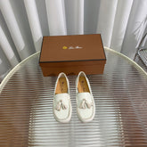 LP DOT SOLE WALK LOAFERS WHITE LAMBSKIN
