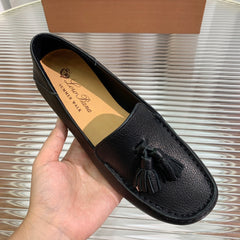 LP DOT SOLE WALK LOAFERS BLACK LAMBSKIN