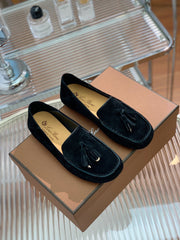 LP DOT SOLE WALK LOAFERS BLACK SUEDE