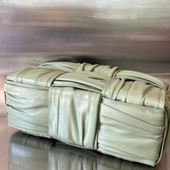 SMALL ARCO TOTE 30 IN TRAVERTINE SOFT LAMBSKIN