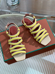 LP SPRIGHTLY CHARMS SANDAL LEMON CALFSKIN