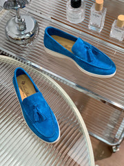 LP SUMMER WALK TASSELS LOAFERS COBALT SUEDE
