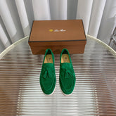 LP SUMMER WALK TASSELS LOAFERS DARK GREEN SUEDE
