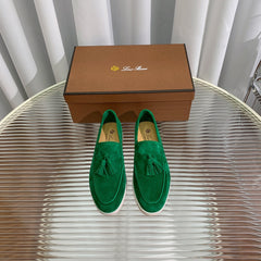 LP SUMMER WALK TASSELS LOAFERS DARK GREEN SUEDE