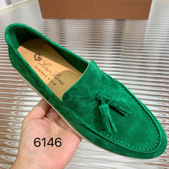 LP SUMMER WALK TASSELS LOAFERS DARK GREEN SUEDE
